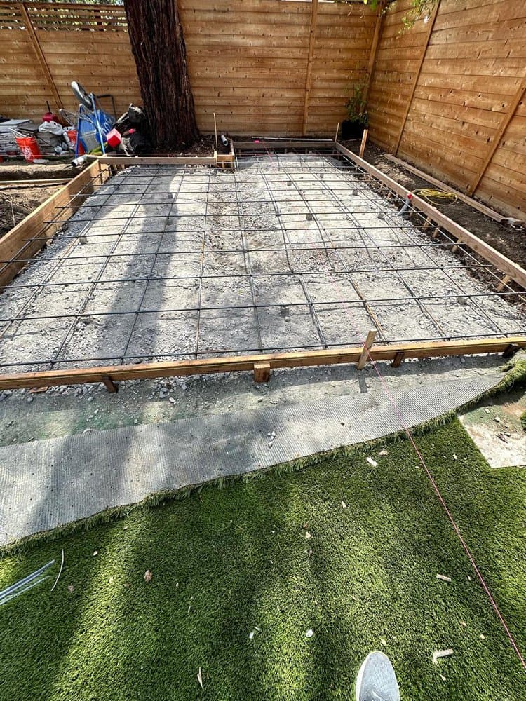 ADU foundation and framing stage