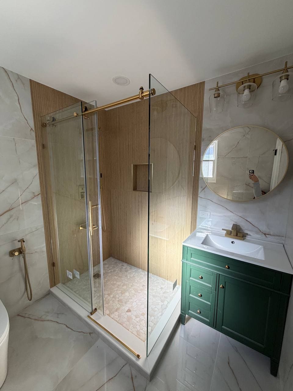 Luxury bathroom remodel by Alphabet Construction